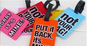 Free shipping(12pcs/lot )tag pvc  luggage tag/ 3D cartoon travel luggage tag /name tag/SW034