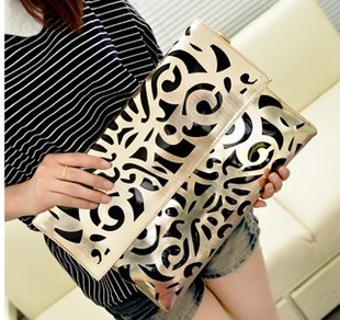 Free shipping 2013 Promotion envelope bag hollo design, messenger bag, briefcase women's day clu