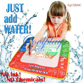 Free shipping  In Stock CP1326nc 49X48cm Magic Water Doodle Mat &1 Magic Pen/Drawing Board /Wate