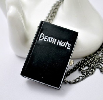 Free shipping New Antique Cute black COOL "DEATH NOTE" pocket watch #2213