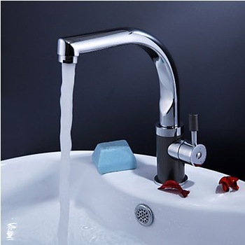 Freeshipping Kitchen Faucets Basin Mixer Tap Chrome Polished Swivel Faucet