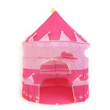 HOT Castle Kid Child Baby Play Tent Fun Playhouse Outdoor Indoor Tent Den Pink Freeshipping