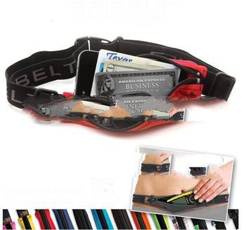 High Quality 6 Colors Zipper Waterproof Running Waist Bag 1PC Jogging Belt Bag Sport Navel Bag For P