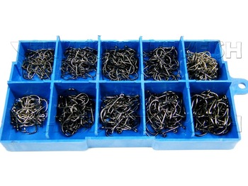 High Qulity ! 500pcs 3#-12# Box Freshwater Fishhook Fishing Hook Set