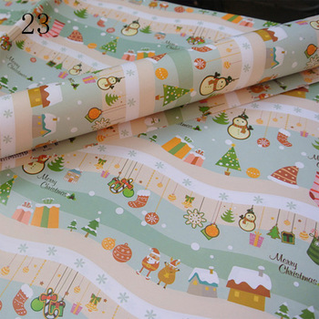 Hot 73*52CM 10sheets/lot  24 Types to Choose Christmas Design Pattern Gift Packaging Beautiful Chris