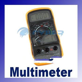 LCD Digital Multimeter AC DC Ohm VOLT Meter Voltmeter Ohmmeter Ammeter Yellow Back Cover  dropshippi