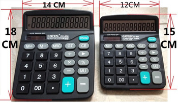 Medium Display Screen 12 Digits Office Business AA Battery Electronic Calculator Solar&battery d