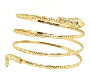 Min Order $15(Can Mix Item)Coiled Snake Spiral Upper Arm Cuff Armlet Armband Bangle Bracelet Anklet 