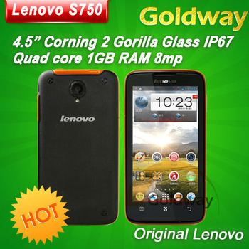 Original Lenovo S750 IP67 Waterproof 4.5 inch Quad Core Phone 8mp 1GB RAM 4GB ROM Android 4.2 GPS Mu