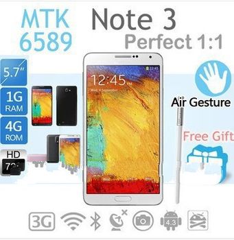 Perfect 1:1 HDC Galaxy N9000 Note3 Note 3 Note III phone Android 4.3 MTK6589 Quad core phone 5.7&quo