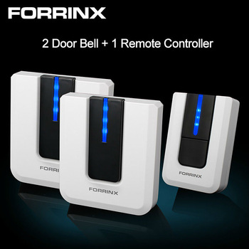 forrinx Excellent wireless remote doorbell received signal 110V/220V plug 2 receivers & 1 transm