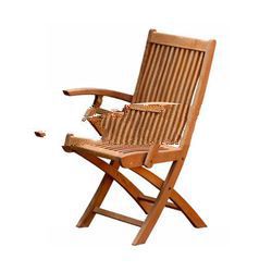 Teak Outdoor Furniture - Kiffa Folding Arm Chair