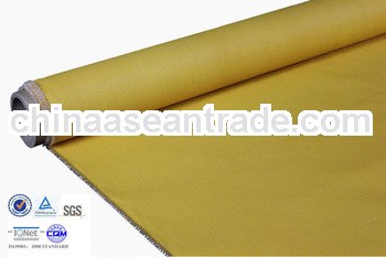 0.4mm insulation fire-resistant 490gr yellow silicone coating fiberglass fabric