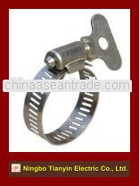 0.6mm band thickness perforated style pipe clamp with handle screw