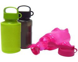 PC bottle w sleeve & ice carabiner