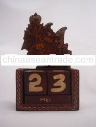 Wooden Batik Calendar