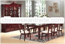 Classical dining set, dining chair and table, wooden home furniture, wooden dining set