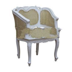 Mahogany French Rattan Arms Chair