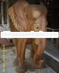 Wooden Elephant Carved Wood Craft