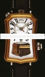 Boegli Swiss Musical Watch "baroque" With Gold Bezel