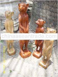 Best Quality Hand Carved Decorative Wood Animal Statue