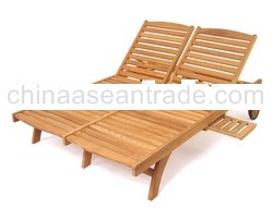 Teak Double Lounger for Outdoor Furniture