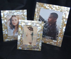 photo frame mother of pearl gold