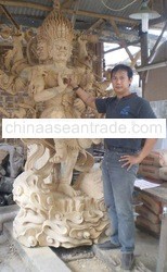 wooden sculpture, batik lasem and bamboo handicraft