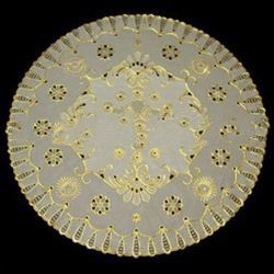 PVC 46 x 46 cm Round Lace Tablecloth