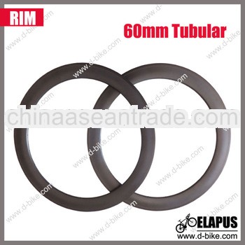 100% Hand Built 60mm Tubular Road Carbon Bicycle Rim 20.5mm Width