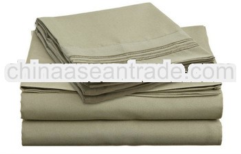 100%cotton satin embroidery hotel bedspread set