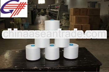 100% polyester spun yarn manufacturers raw white poly yarn