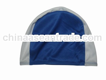 100%polyester swimming cap for promotional with competitive price