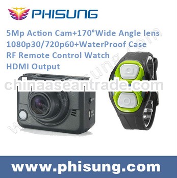 1080P30fps 5.0MP sports camera car black box wifi