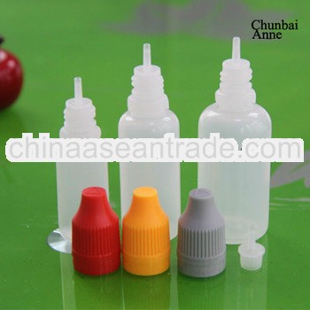 10/20/30ml pe e-liquid dropper bottle wholesale with childsafety tamper seal long tip for vape liqui