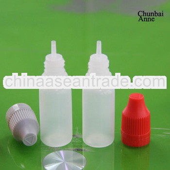 10/20/30ml pe soft bottle with childsafety tamper seal long tip for vape liquid packaging