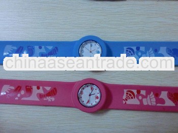 10 colors high quality silicone slap watch fashion kids children's