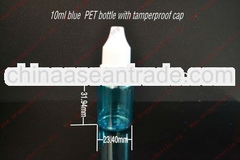 10ml PET blue empty clear jar bottle with Tamperproof cap