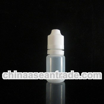 10ml PE e-cigarrete liquid bottle with tamper evident cap