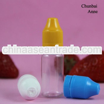 10ml bottle e juice clear pet eye dropper bottle triangle blind mark childproof tamper cap