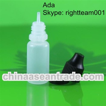 10ml bottle with childproof and tamper safety cap long tip