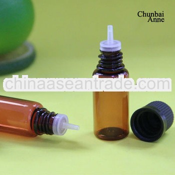 10ml empty amber pet eliquid bottles with childproof cap TUV/SGS certificate