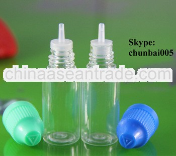 10ml liquid pet dropper bottle with childproof tamper cap braille triangle blind mark with TUV and S