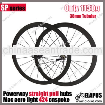 1130g 700c carbon road bicycle wheel Straight Pull 38mm