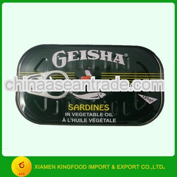 125g Canned sardine in club can in vegeable oil