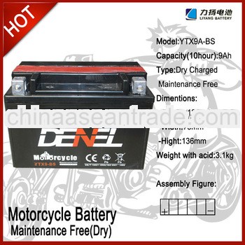12V8Ah Sealed Factory Activated Maintenance Free Motorcycle Battery (AGM)