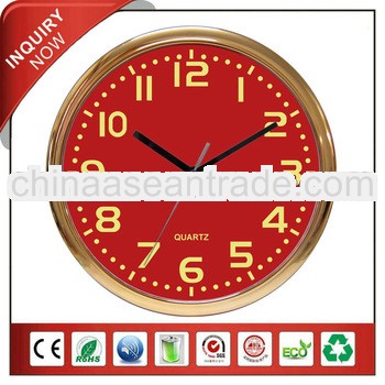 12" Red Dial Wall Clock With Picture For Christmas Gift