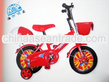 12''Small cute red color with rear box front basket the cover of wheel child bicycle,kid bic