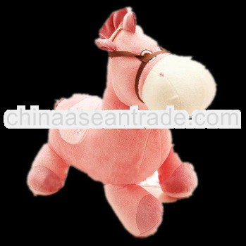 12'' pink child toy plush toy horse