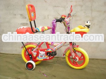 12'' with plastic rim front basket kid bike bicycle,4 wheel baby cycle in stock in 